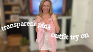 TRANSPARENT PINK OUTFITS | TRY ON | TRANSPARENT BODYSUIT | NATURAL BODY June always looks so good