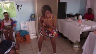 Zulu girl topless dance