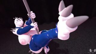 Dino girl pole dance