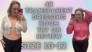 4k Transparent DRESSING ROOM TRY ON Haul –  Bathing Suit Cover Ups with Mirror View  – RainsTryOns