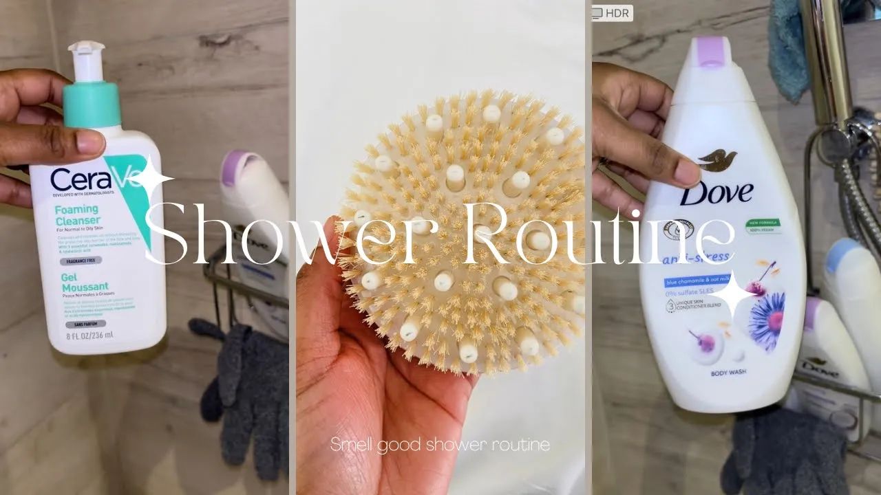 Shower Routine – Multiple slips throughout, 1:09, 1:29, few others.