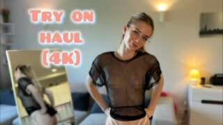 Transparent Clothes in my show room | See-Through Try On (0:34)