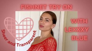 4K TRANSPARENT FISHNET TRY ON with TWERKING and MIRROR view | Natural Curvy Body