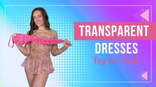 4K TRANSPARENT  Pink Babydoll Dresses