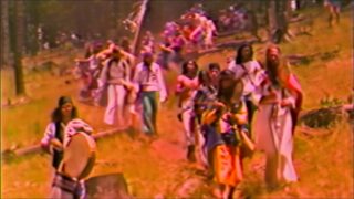 5:11, 9:00 vintage topless hippie. Rainbow Gathering, 1979 part 1
