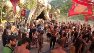 nude hippie girl dancing start to end video