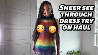 TRANSPARENT SHEER DRESS TRY ON HAUL👗