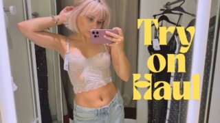 [4K] Transparent Try on Haul | See through lingerie with Sonya