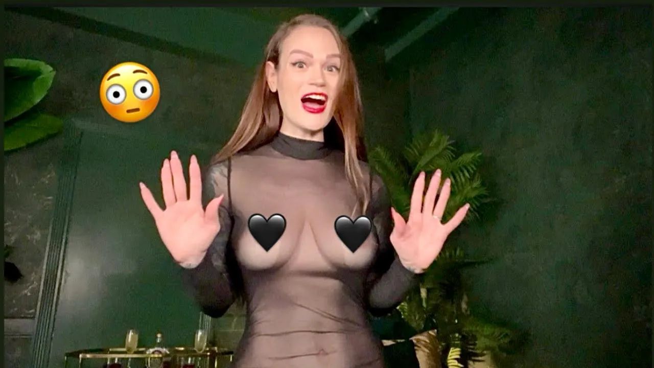 janie decarlo in her most transparent outfit yet