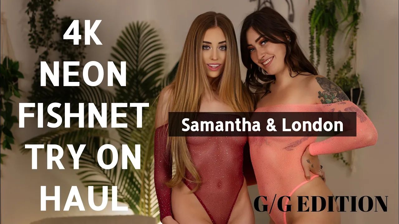 TRANSPARENT Neon Fishnet | Samantha Lynn TryOn Feat. London Ryder