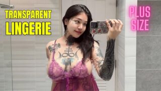4K Transparent Plus Size Lingerie Try-On Haul 2024 | See-Through Fabric with Itsmuk