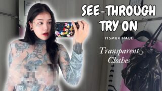 4K TRANSPARENT Plus Size CROP TOP Try On Haul 2024 | See Through Fabric with Itsmuk