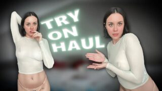 4K TRANSPARENT NO BRA? See-Through Top TRY ON HAUL With Sofia Alba