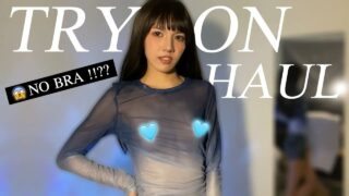 See-Through Try On Haul | Transparent Clothing Long Sleeved Top | Meilyn