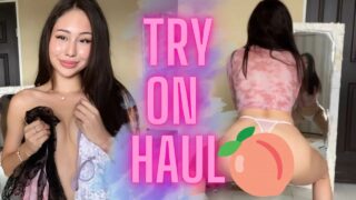Transparent Try-On Haul With Mirror View I Squat Test With Adrianna 🍑