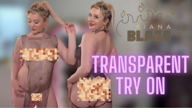 4K TRANSPARENT FISHNET BODY STOCKING Try On Haul With Mirror View  