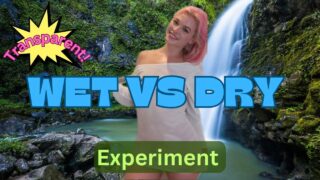 [4K] TRANSPARENT Dress~Wet vs Dry Try On Experiment (Charm Daze Try Ons)