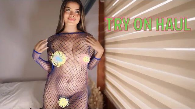 Transparent Fishnet Bodysuits Tryon Ft Angelita Starts At 27  