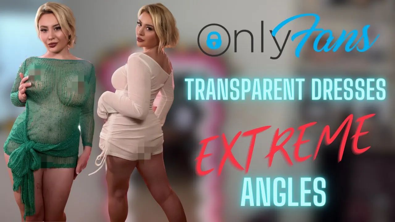 4K TRANSPARENT SHORT BEACH DRESSES with EXTREME ANGLES! | Oriana Blaze