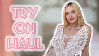 [4K] TRANSPARENT Sheer ANGELIC DRESS | ONE PIECE TRY-ON HAUL | Natural Petite Body