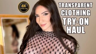 Transparent Clothing Try-On Haul with Mirror View [4K]