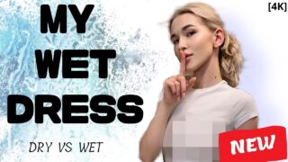 [4K] NEW WATER TEST | Dry vs wet |Transparent girl dress | try on haul