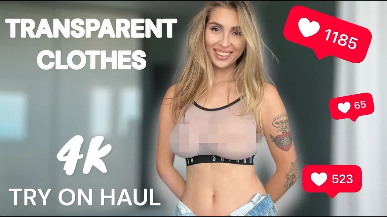 Transparent Clothes Try on Haul With Aisu | See-Through Natural Body |  Sexy!!