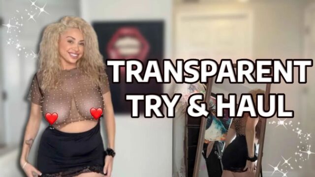 4K Mirror Try On Transparent Dress Haul And Review YTboob 