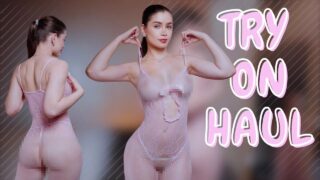 4K See Through Transparent Lingerie Try On Haul At The Mall  