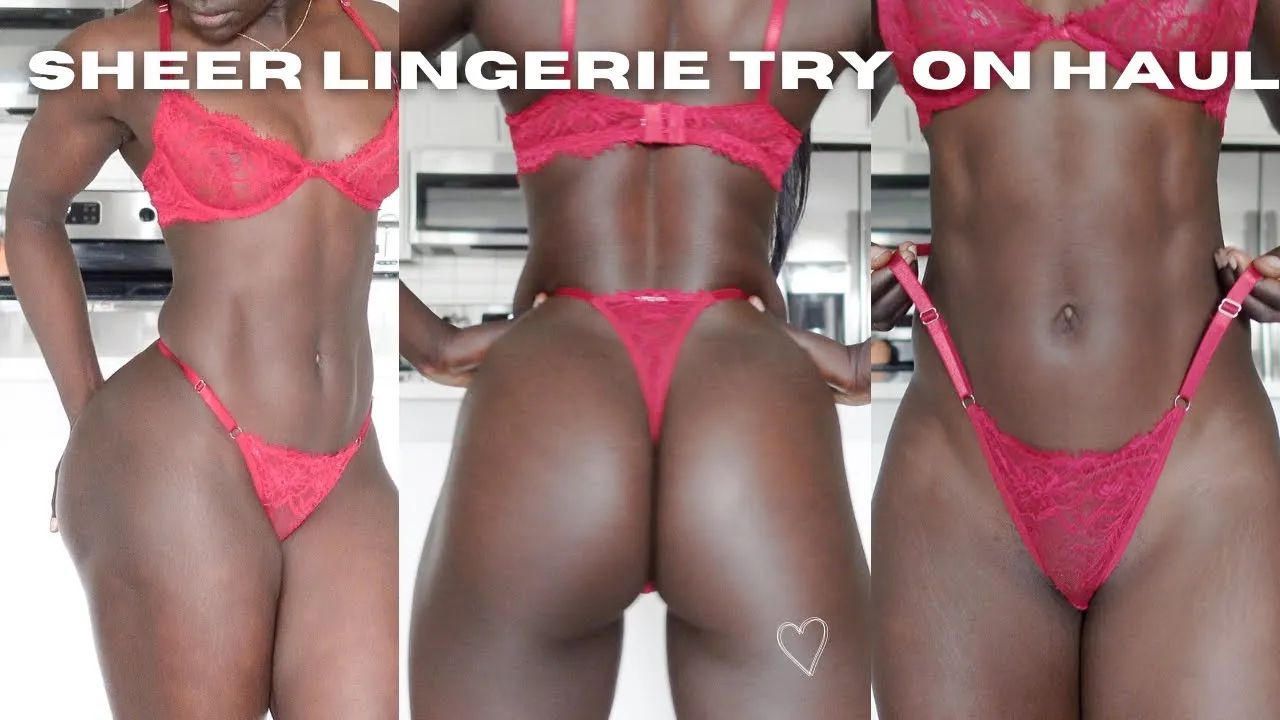 SHEER LINGERIE TRY ON HAUL | Start At 0:01 - YTboob