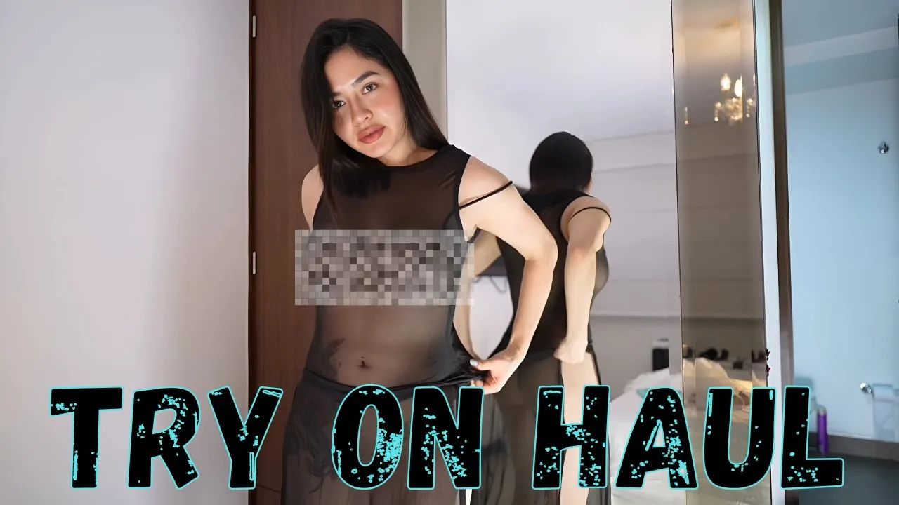 4K TRY ON HAUL Transparent Cute Lingerie YTboob 