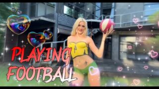 Playing Football in Brazil Tricot Body Paint Style at 0:00