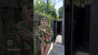 Naked EVE and the apple 🍎 Body paint 🎨 no bra no panties #shortvideo at 0:00