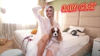 [4K] See-Through Cape Nicole 1:35 2:10 2:15 no panties, bra off later but has pasties