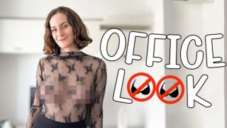 Try On Haul – Two Sheer Blouses | Curls Dasein 0:11 very sheer whole video great tits