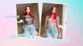 [4K] Try on haul transparent clothes with Lily Pops 0:04 nips, 2nd outfit at 0:26