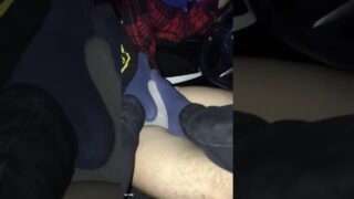 Sock job cumshot