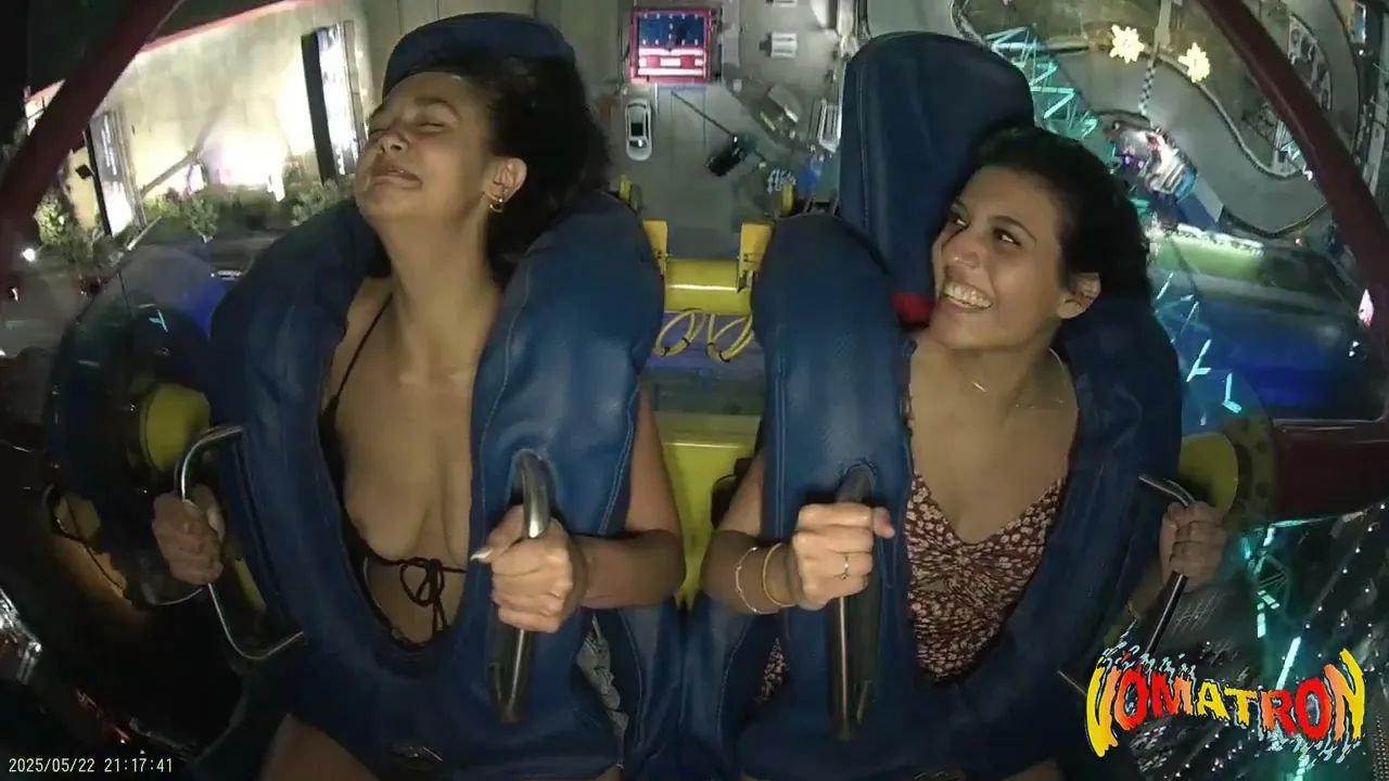 college girl's fun on the slingshot