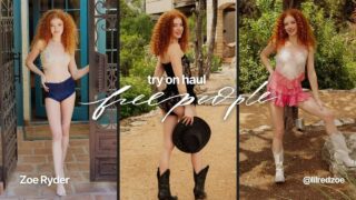 Zoe Ryder Try-On Haul | 0:00 every outfit has either nips, red bush or booty, often a combo