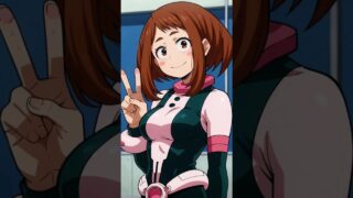 Ochako Uraraka from MHA (Nipples and Pussy at 0:01)