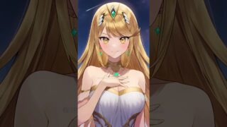 Mythra breast jiggle (Nipples at 0:04)