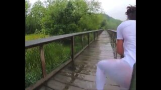 Transparent leggings ass