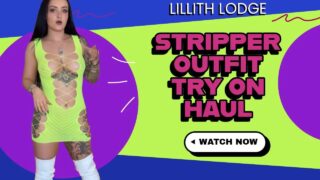 NAUGHTY STRIPPERWEAR TRY ON HAUL bare rear at 1:26 see thru elsewhere