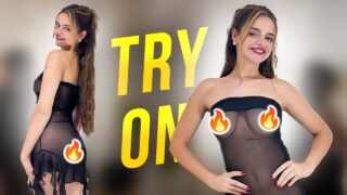 4K TRANSPARENT DRESS REVIEW! NO BRA, NO PANTY! 0:48 Millie Mi