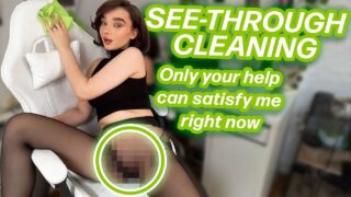 SENSUAL SEE THROUGH CLEANING 1:05 front slit onwards