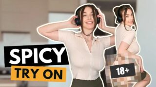 4K See-Through NEW Soft Clinging Sportswear Try On Haul Top & Shorts