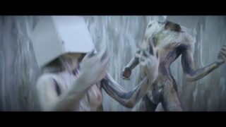 Topless bodypainted woman after 0:02 / clean nipples