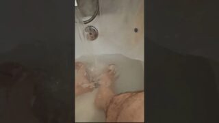Taking a bath