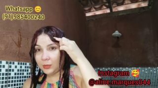 Aline Marques see through boob 1:05