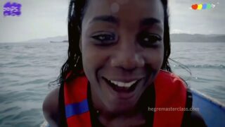amazing black girl with huge rack